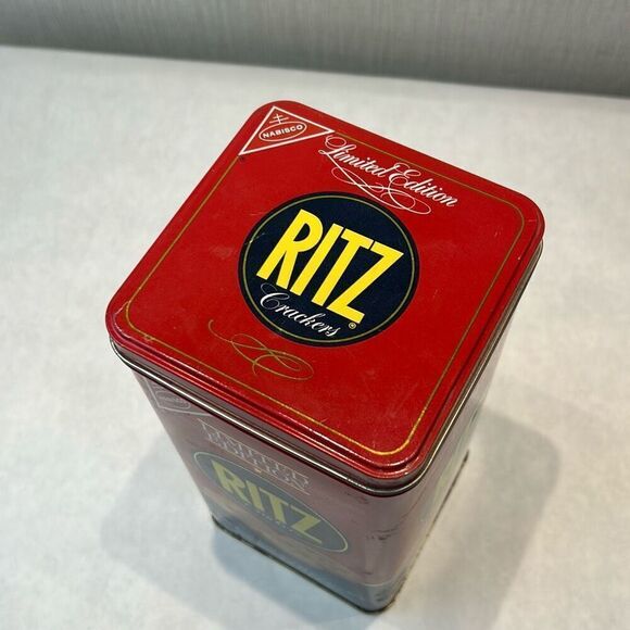 Vintage Ritz Cracker Tin Can Canister Metal - Picture 6 of 10